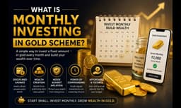Illustration of a monthly gold savings scheme for jewellery investment