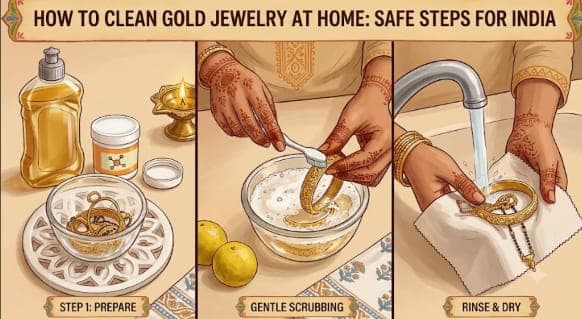 How to Clean Gold Jewelry at Home: Safe Methods for Indian Jewellery